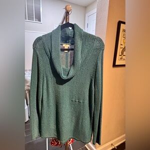 Chico’s Teal Cowl neck Sweater
